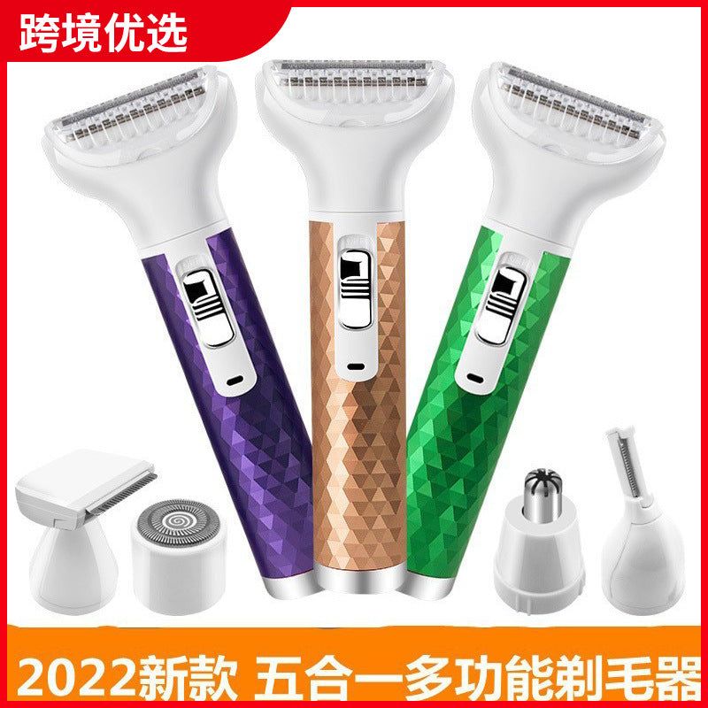 image-Electric Multi-Function Shaver for Women - USB Green