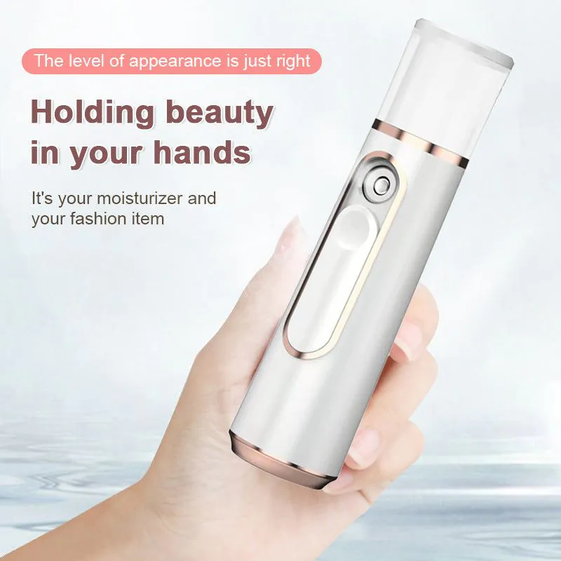 image-Handheld Cold Spray Facial Humidifier USB Rechargeable