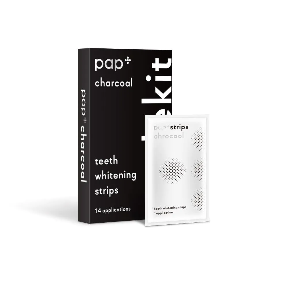 image-Bamboo Charcoal Mint Teeth Whitening Strips - Activated Charcoal