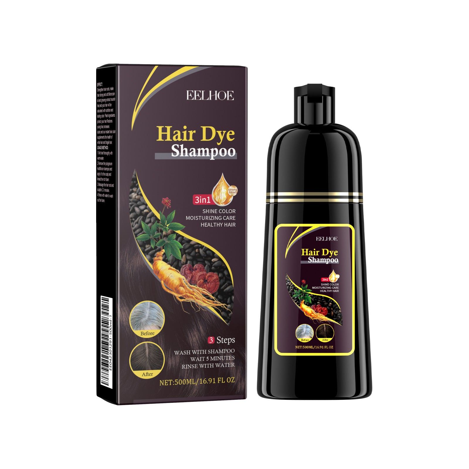image-EELHOE White to Black Shampoo 100ml 