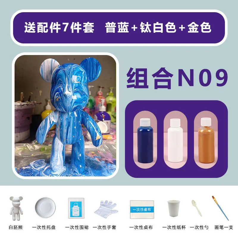image-Fluid Bear DIY Paint Pigment Kit - 6 Colors