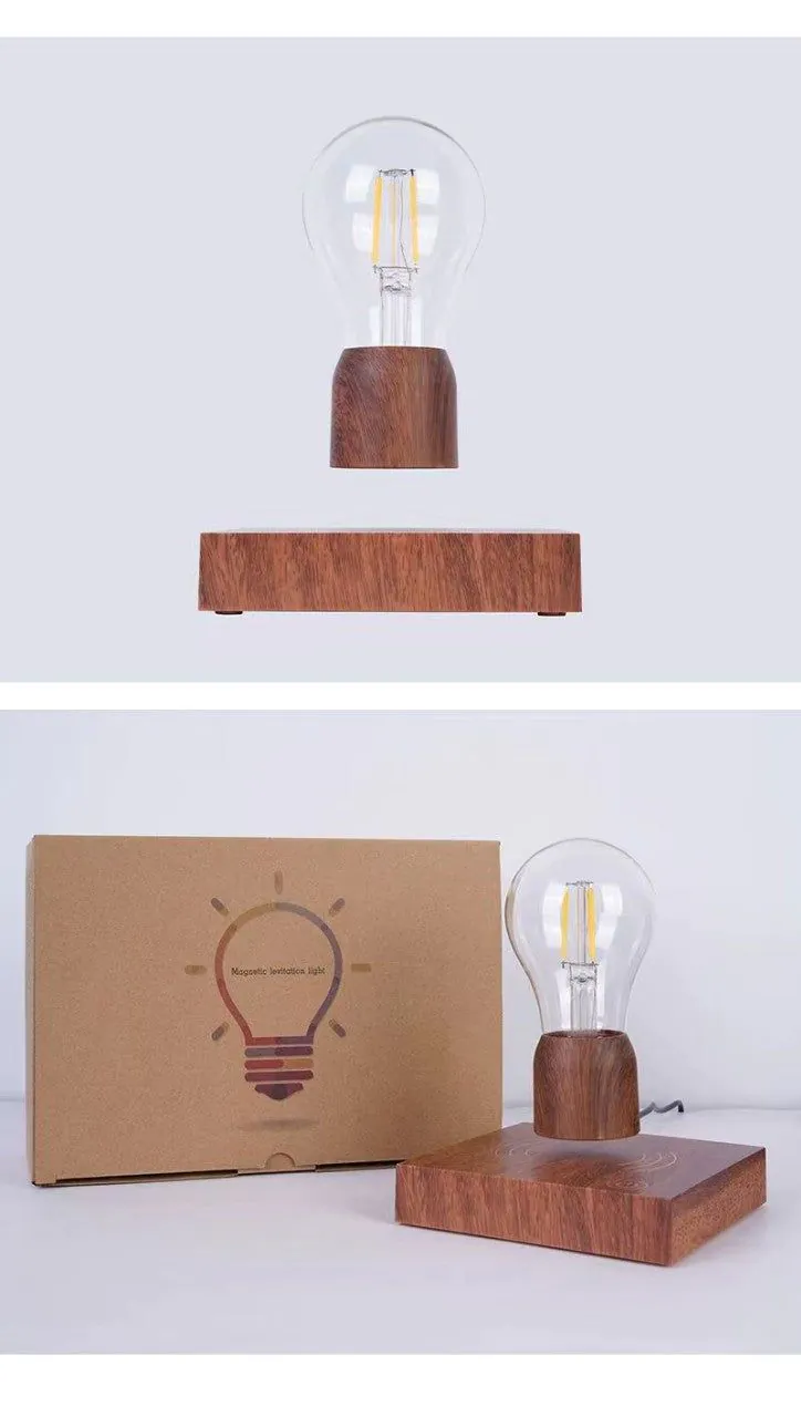 image-Magnetic Levitation LED Light Bulb Floating Lamp Display