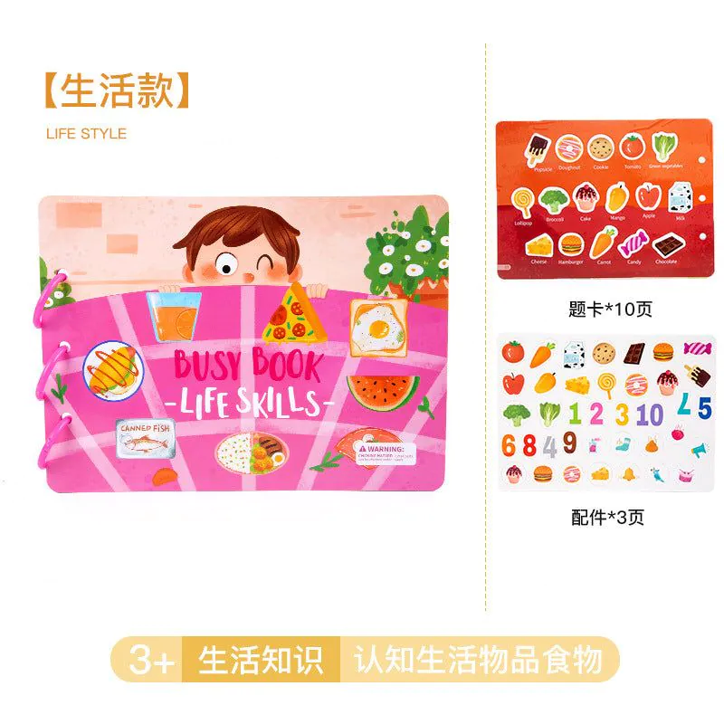 image-Children's Sticker Book - Quiet Paste Montessori