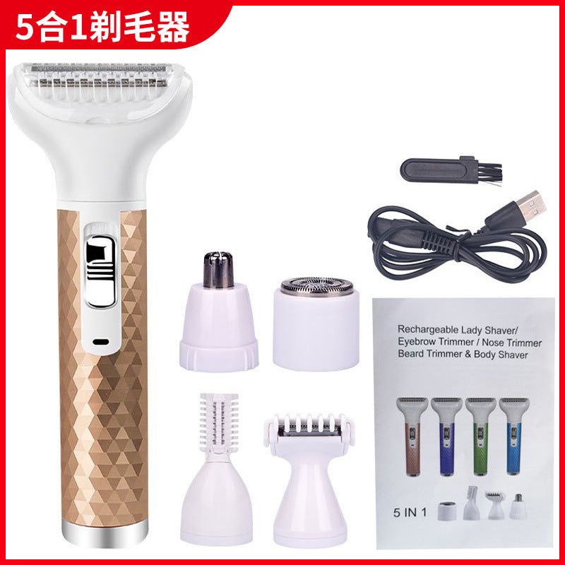 image-Electric Multi-Function Shaver for Women - USB Green