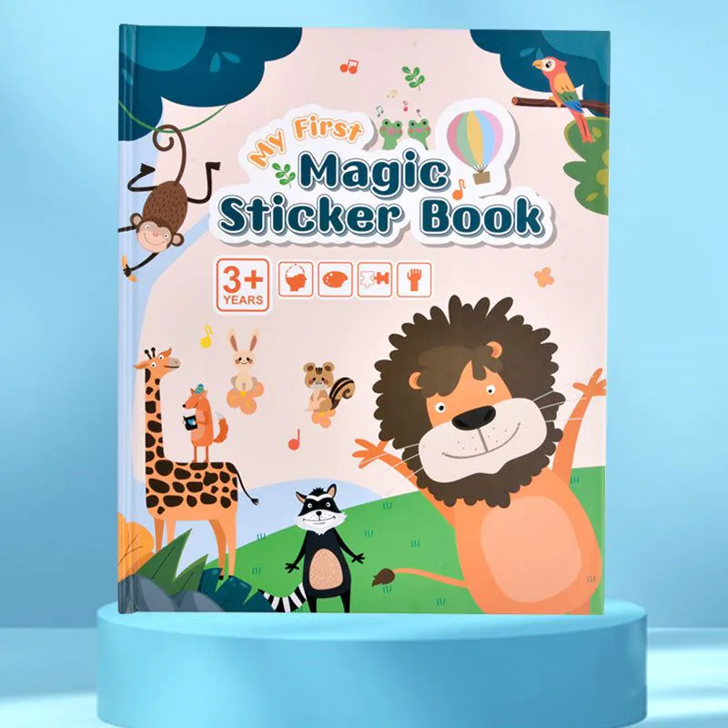 image-Children's Sticker Book - Quiet Paste Montessori