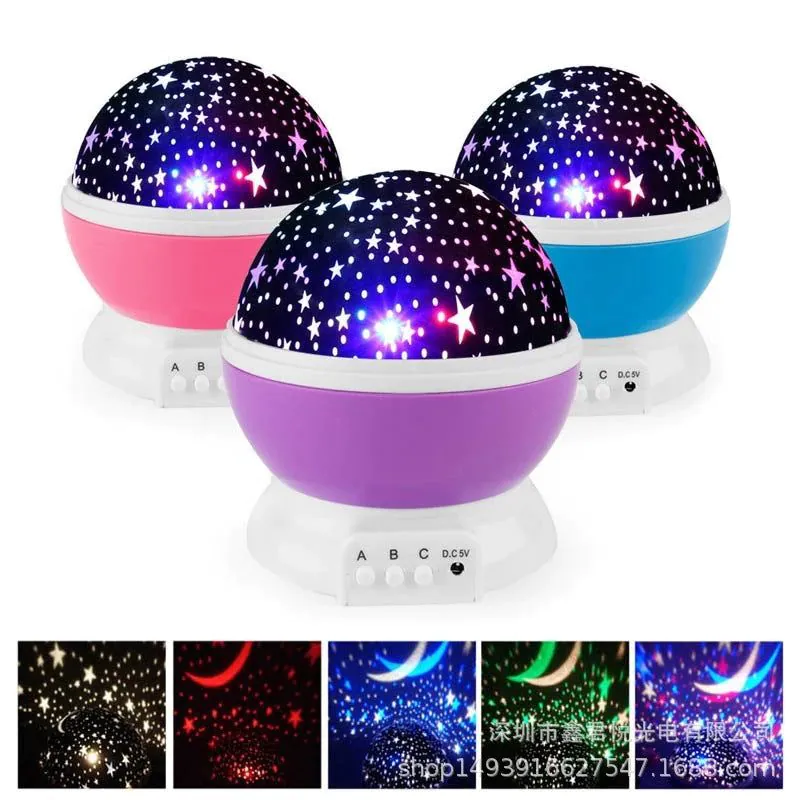 image-LED Starry Sky Projector Night Light - USB Rotating