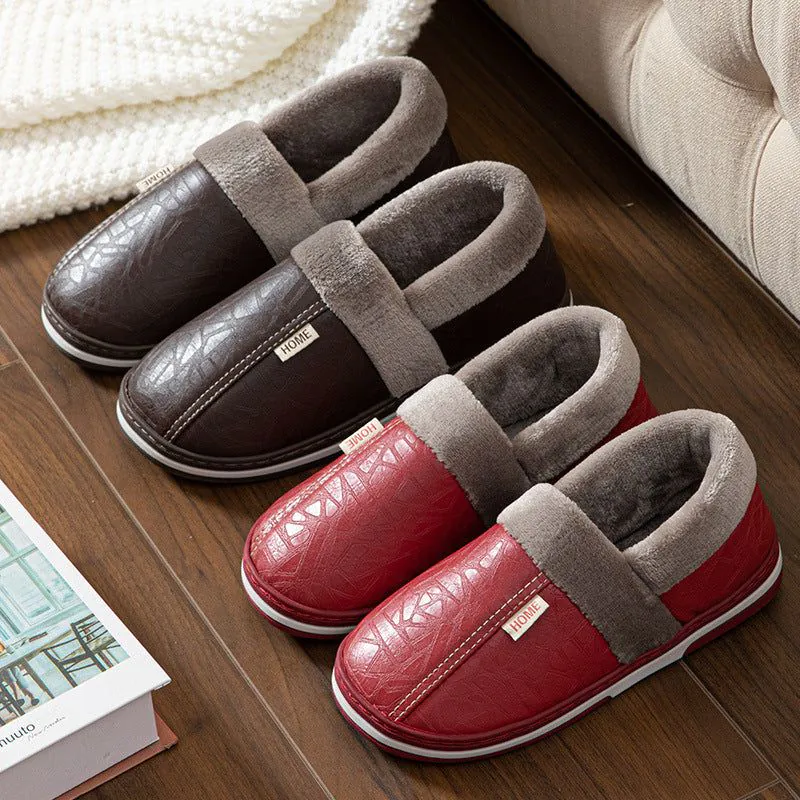 image-Cotton Slippers - Brown Size 50-51 Oversized