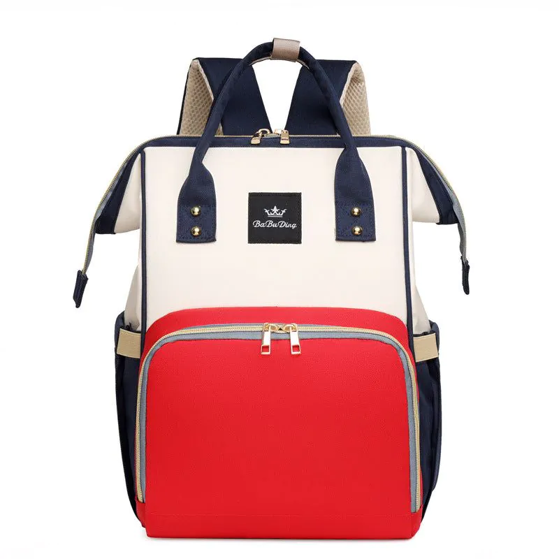 image-Mummy Backpack Large Capacity Grey Oxford Cloth 