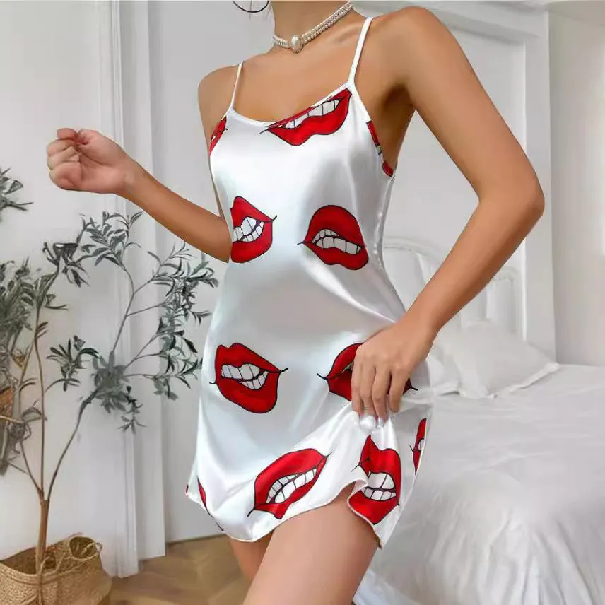 image-Women's Anime Pajama Shorts - White Polyester