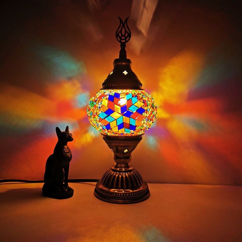 image-Limited Edition Turkish Table Lamp - Orchid USB
