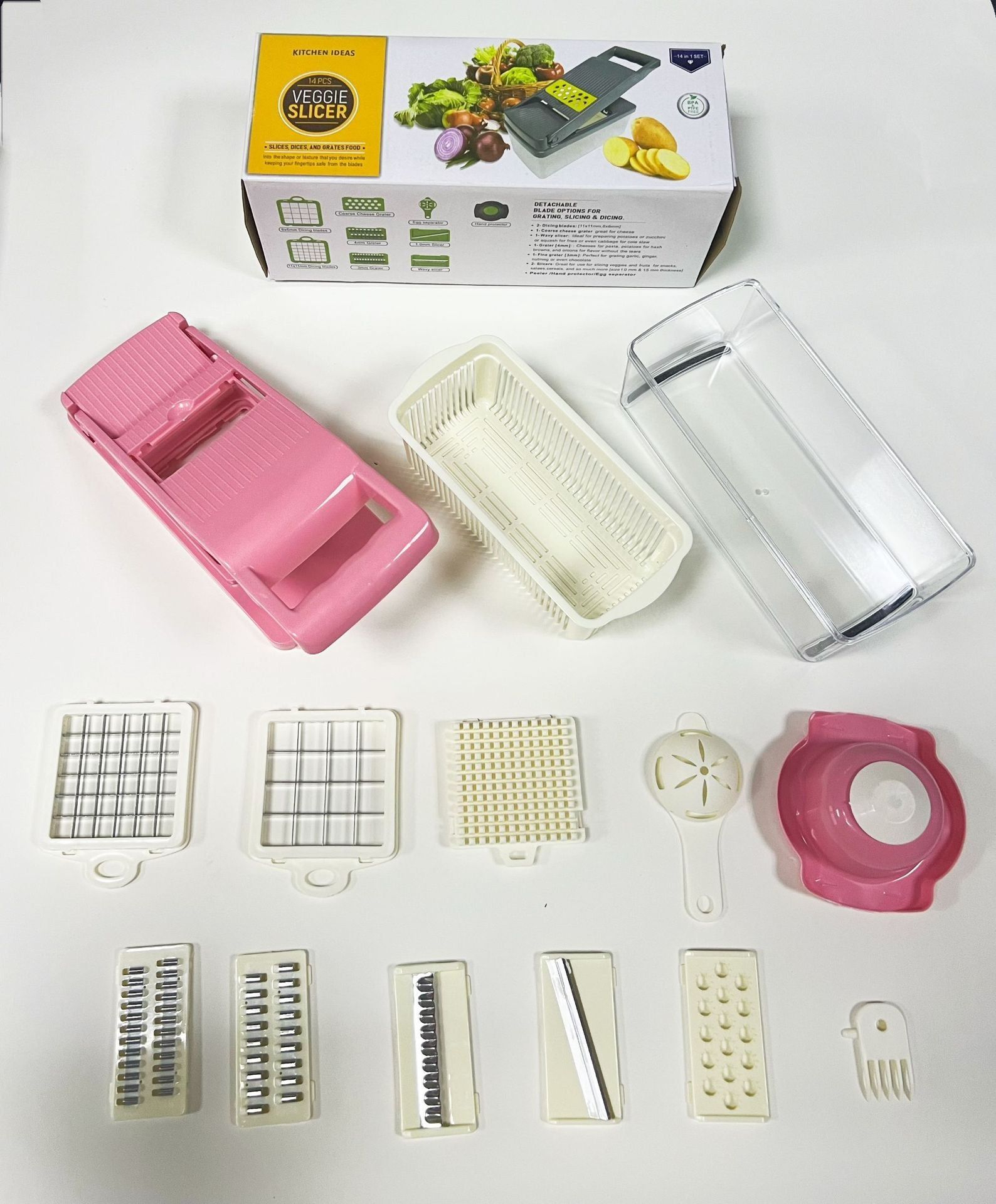 image-Multifunctional Vegetable Cutter - Grater Slicer Dicer