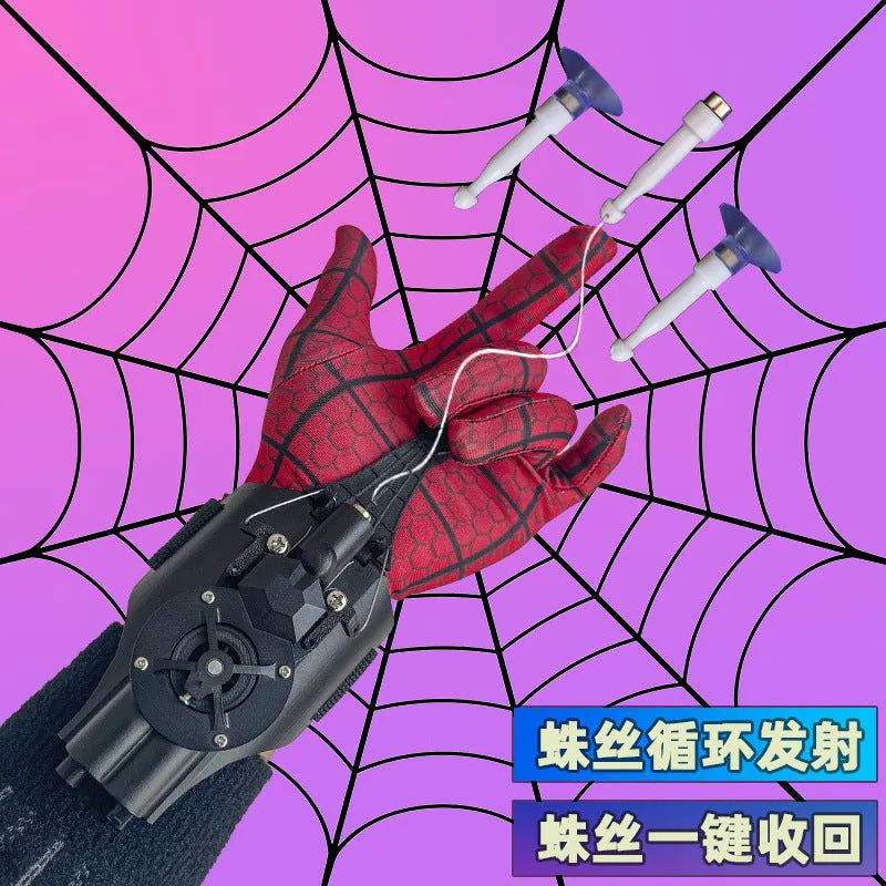 image-Spider-Man Silk Launcher Real Spray Toy - Black High-Tech 