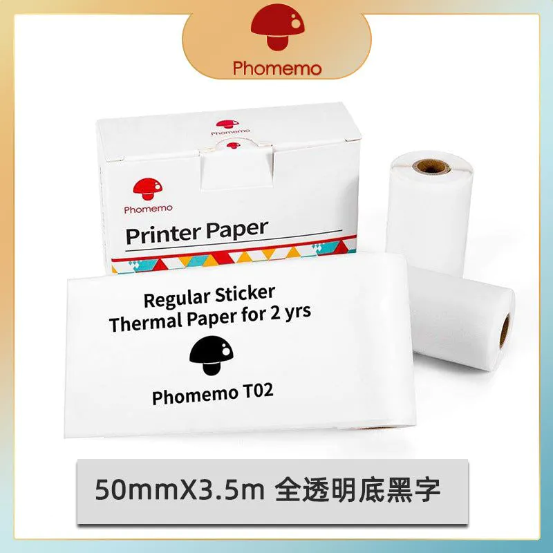 image-Phomemo 50mm Thermal Paper Stickers - 3 Rolls