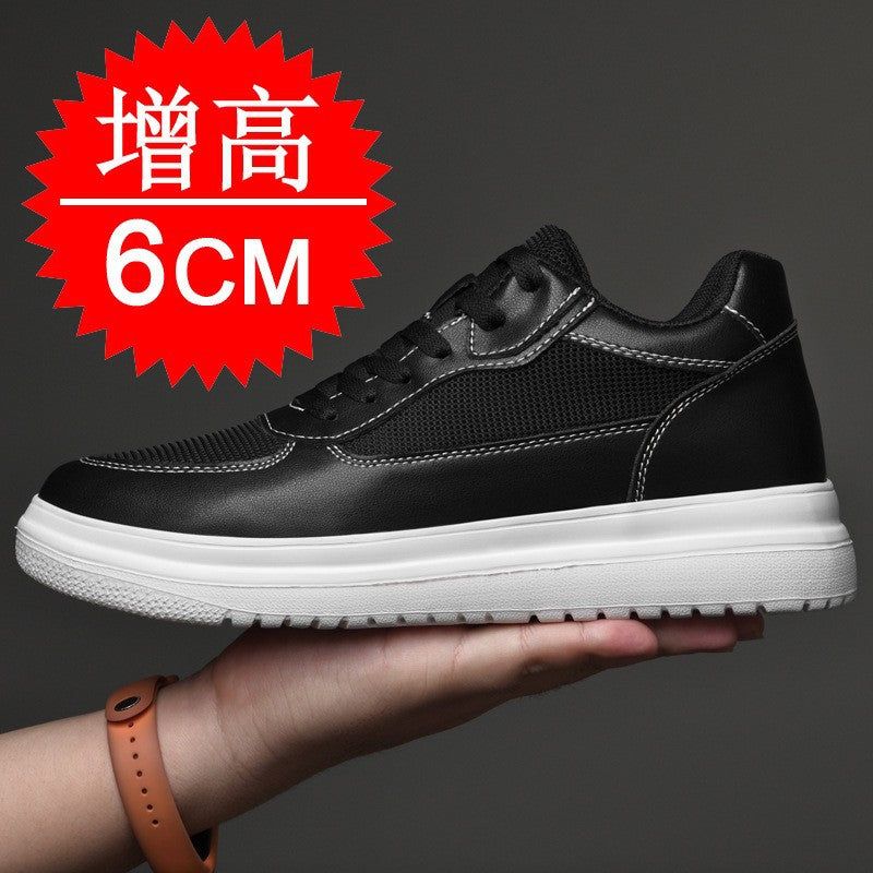 image-Men's Height-Increasing Sneakers White 10CM