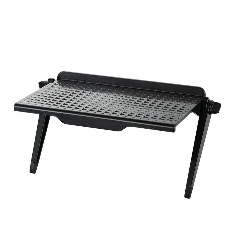 image-Monitor Stand Shelf - White Plastic Movable Organizer 