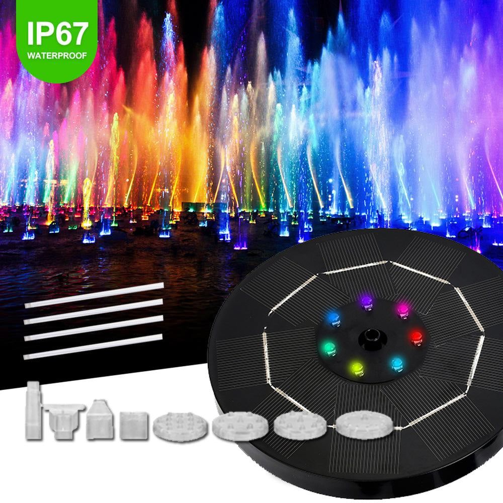 image-3.5W Solar Fountain - RGB Fish Pond Outdoor 