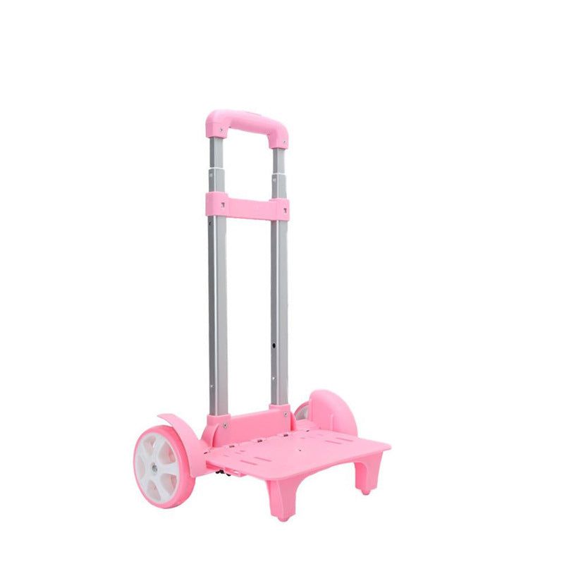 image-Aluminum Folding Backpack Trolley - 3-Wheel Stair Climbing