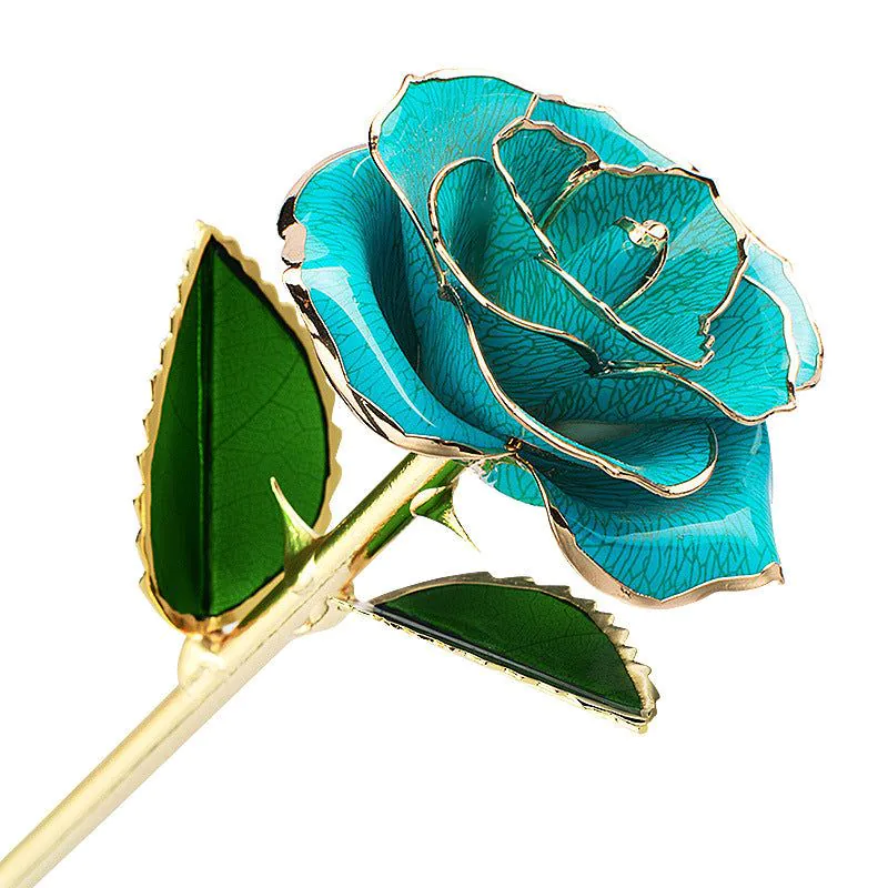 image-24K Gold-Plated Roses Lacquer Flowers