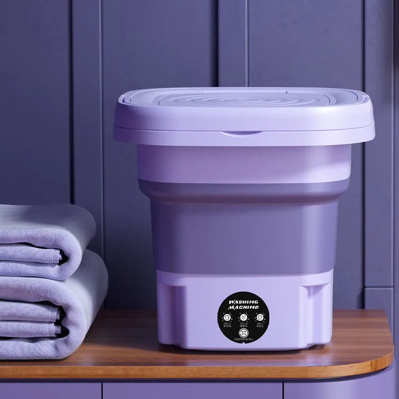 image-Small Folding Washing Machine - 8L Mint Green