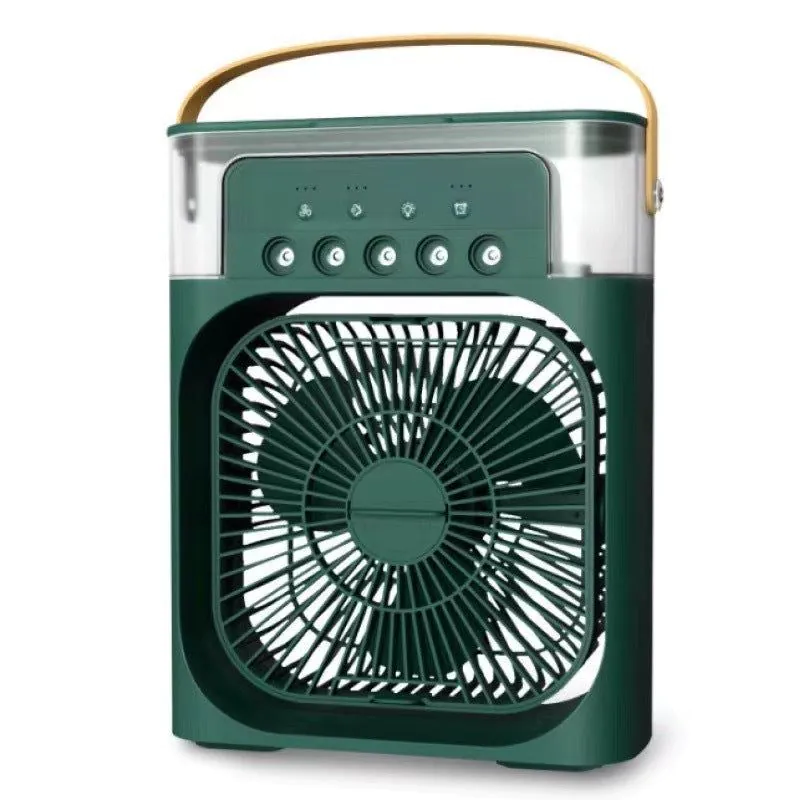 image-USB Desktop Fan - 5-Hole Spray Humidification Black