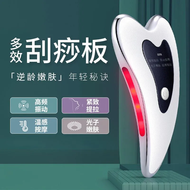 image-Facial Microcurrent Massager - Gua Sha Beauty Tool for Lymphatic Drainage