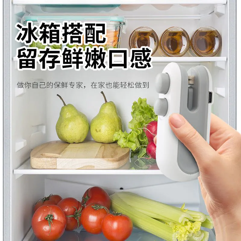 image-Autonomy Small Plastic Sealing Machine - White, Portable Food Sealer