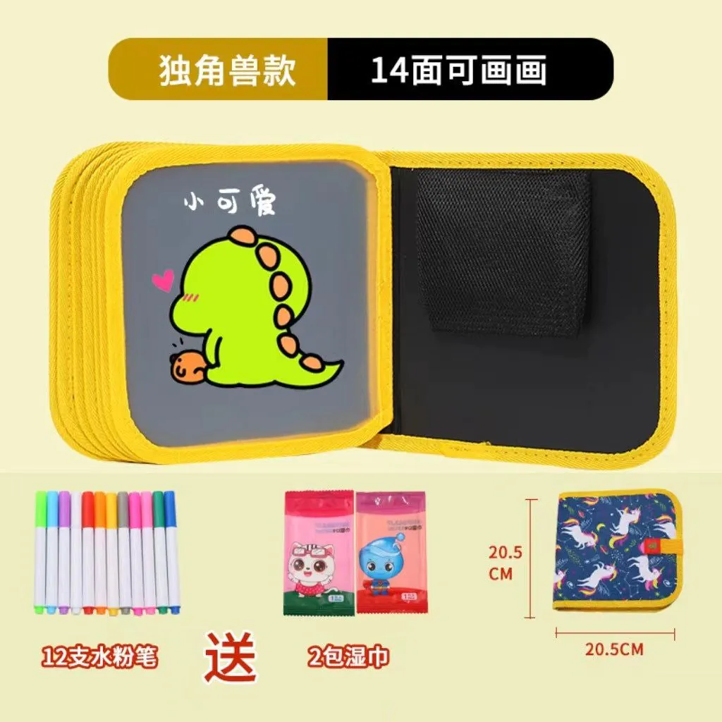image-Children's Drawing Board - Red Dinosaur 6-Sided 