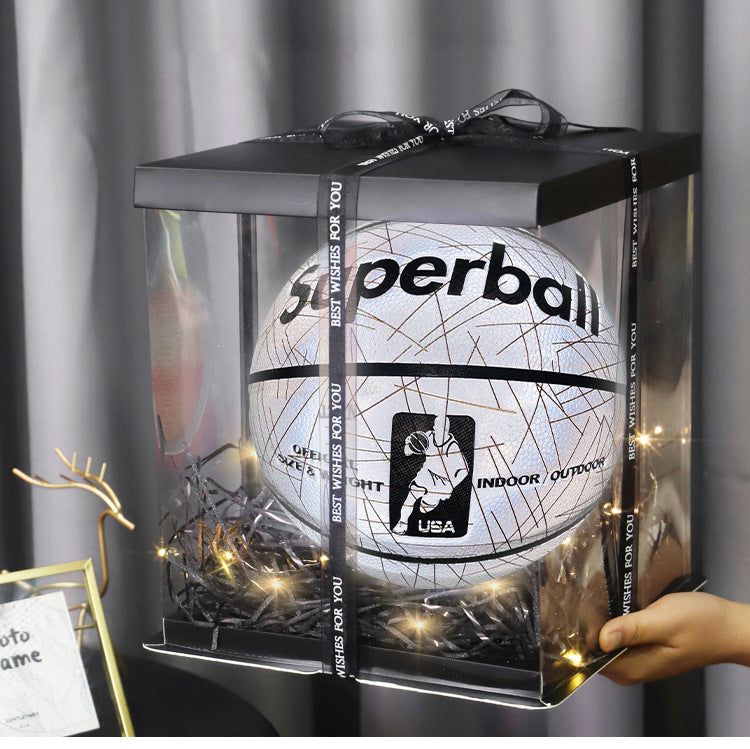 image-Reflective Basketball No. 7 Standard White
