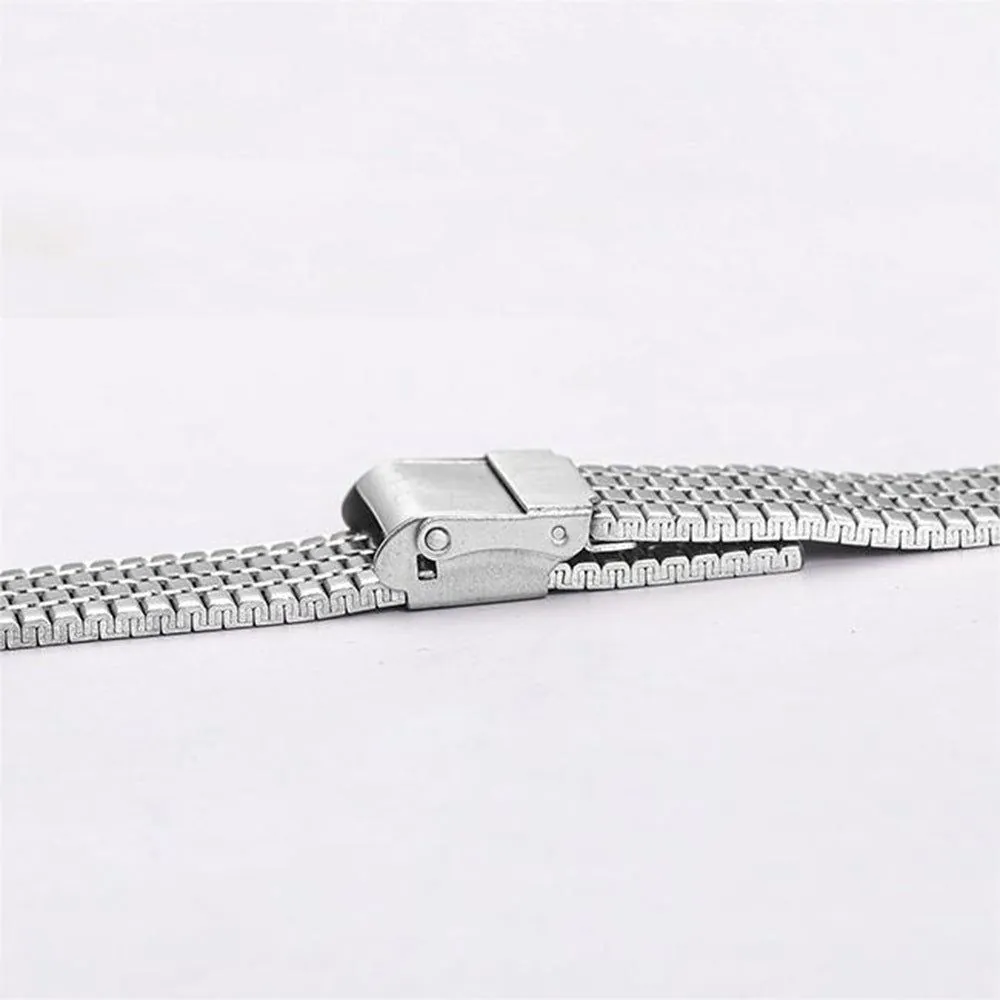 image-Apple Watch Metal Strap Fish Scale Seven Stainless Steel Double Safety Buckle
