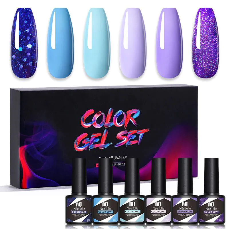 image-Nee Jolie UV Gel Nail Polish Set - 6 Colors 8.5ml