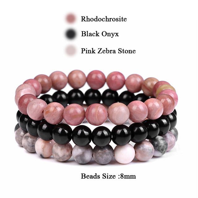 image-Raycom Pink Crystal Agate Bracelet - Women