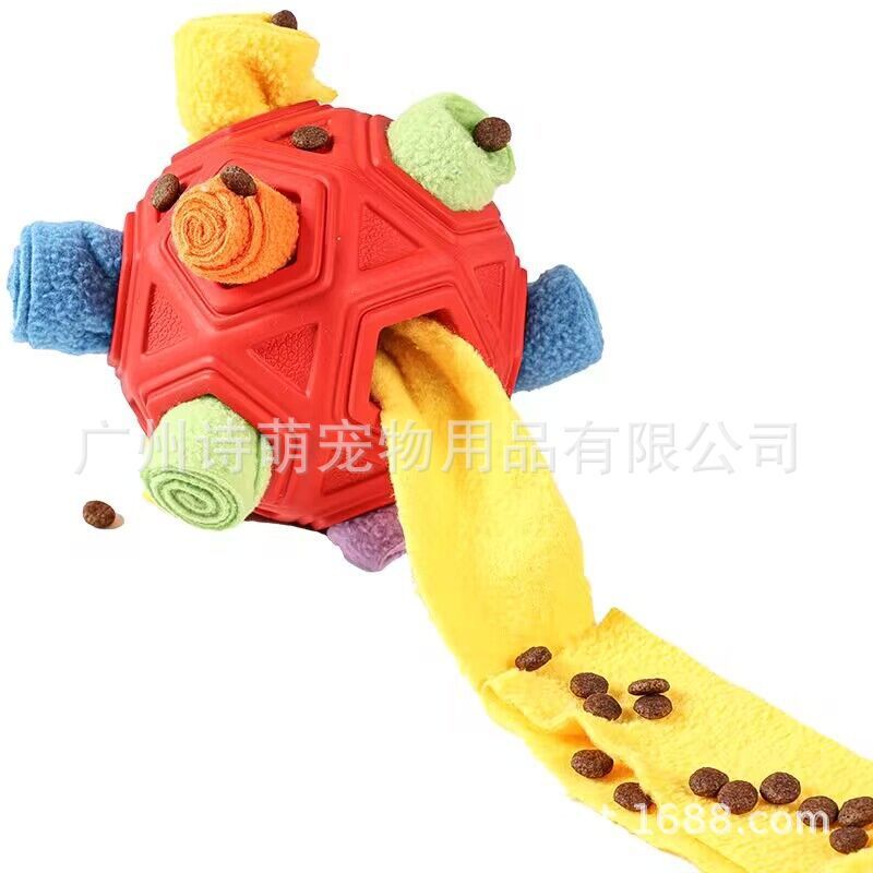 image-Pet Chew Toy Ball - Rubber Sniffing Devil Unicorn
