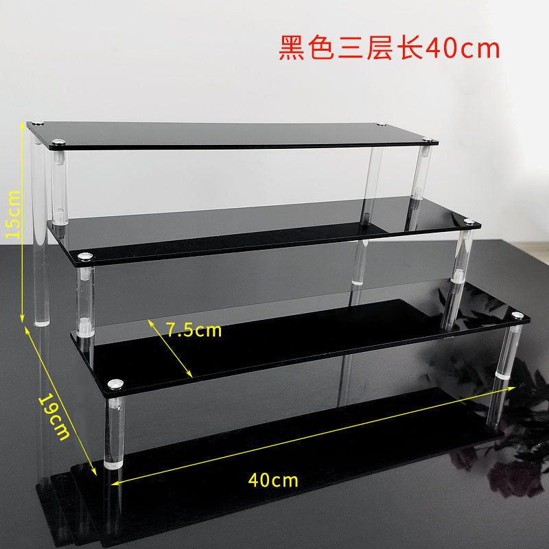 image-Acrylic Ladder Display Rack - Multi-Layer Transparent