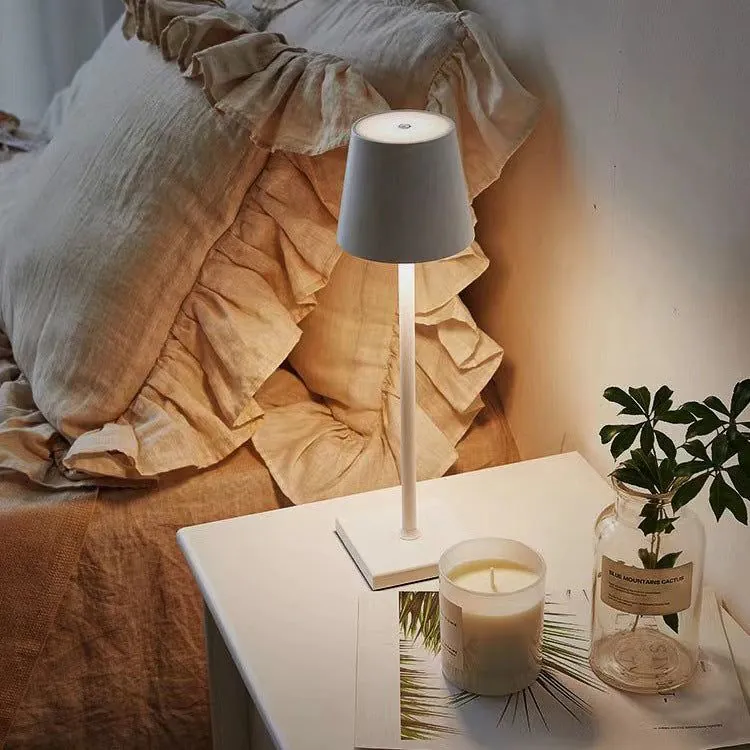 image-USB Charging Touch Night Light Lamp - Silver