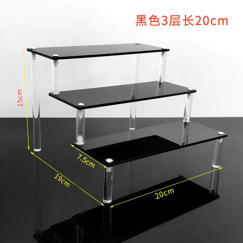 image-Acrylic Ladder Display Rack - Multi-Layer Transparent