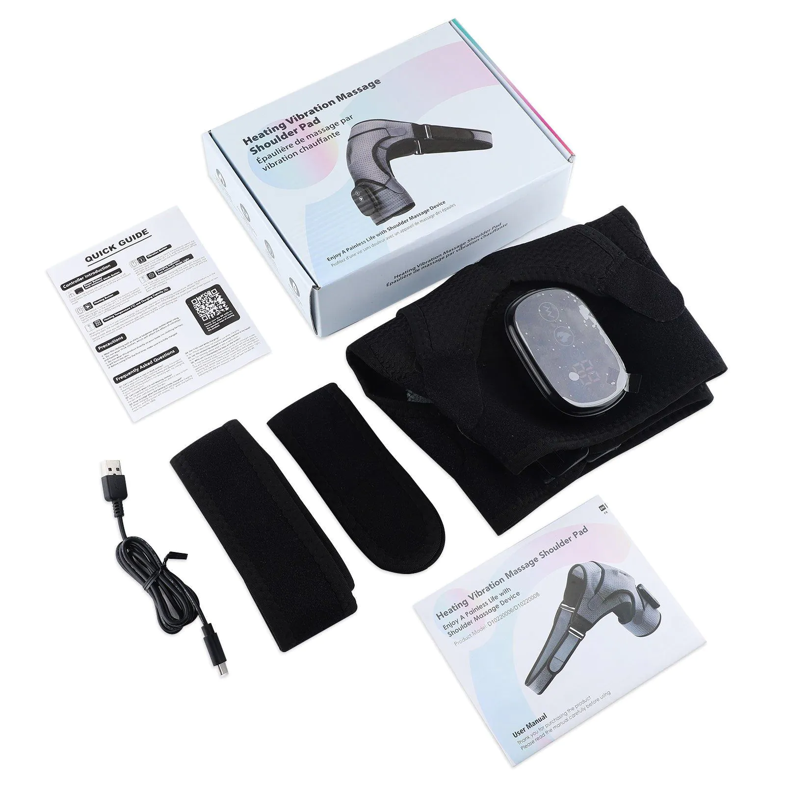 image-Electric Massage Knee Pads 3-Speed Heating USB