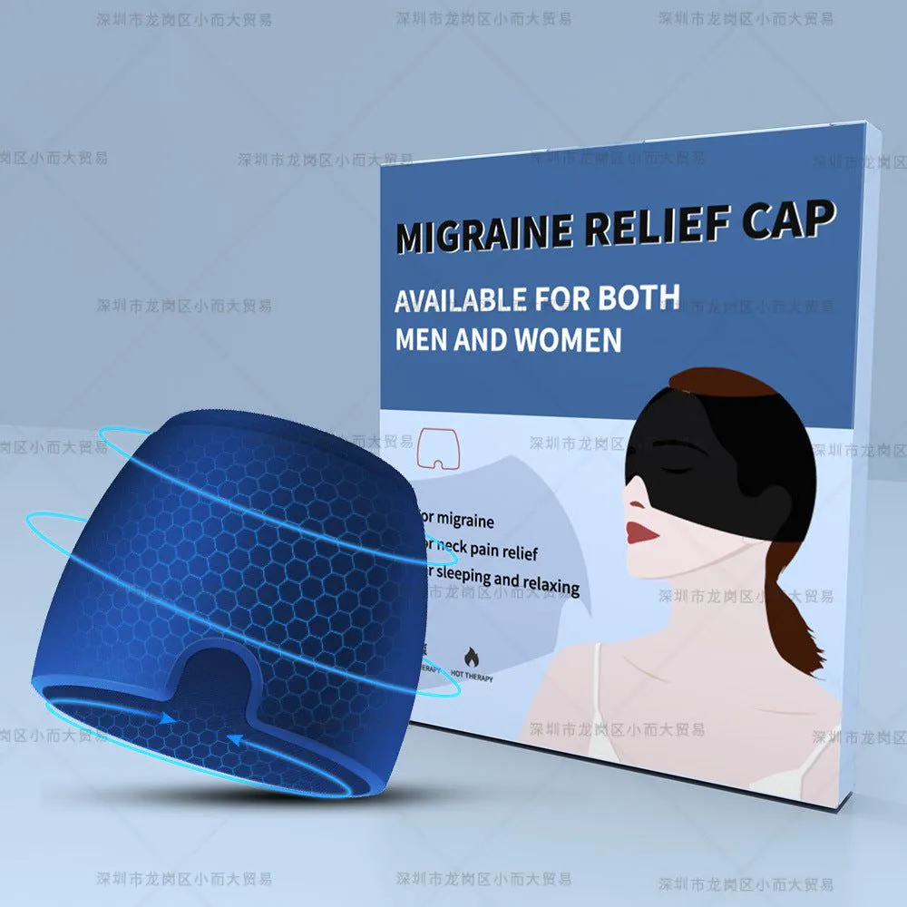 image-Ice Compress Headache Relief Cap - Gel Cold Therapy 