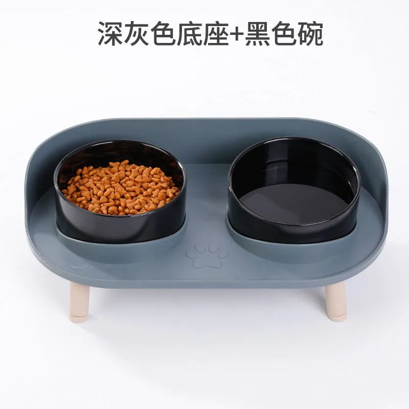 image-Ole Cat Bowl - Pink Base Black White Plastic