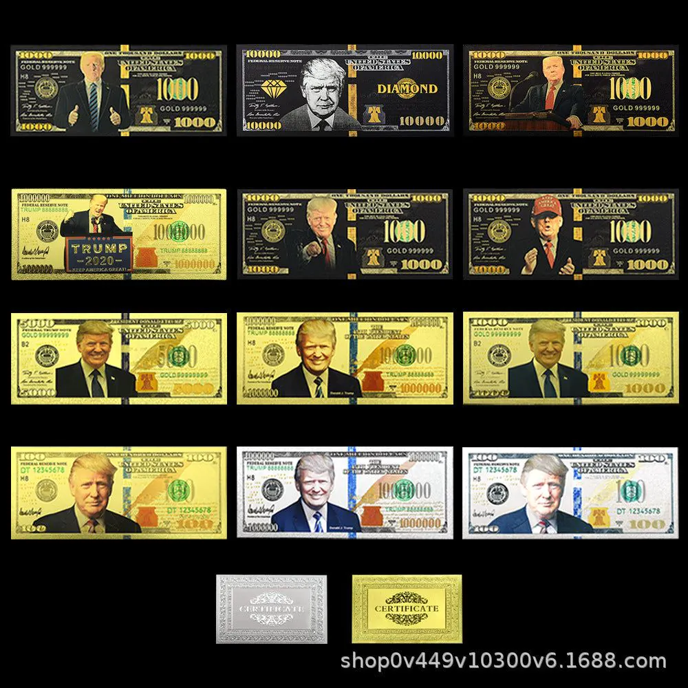 image-Trump Gold Foil Commemorative Card Set 