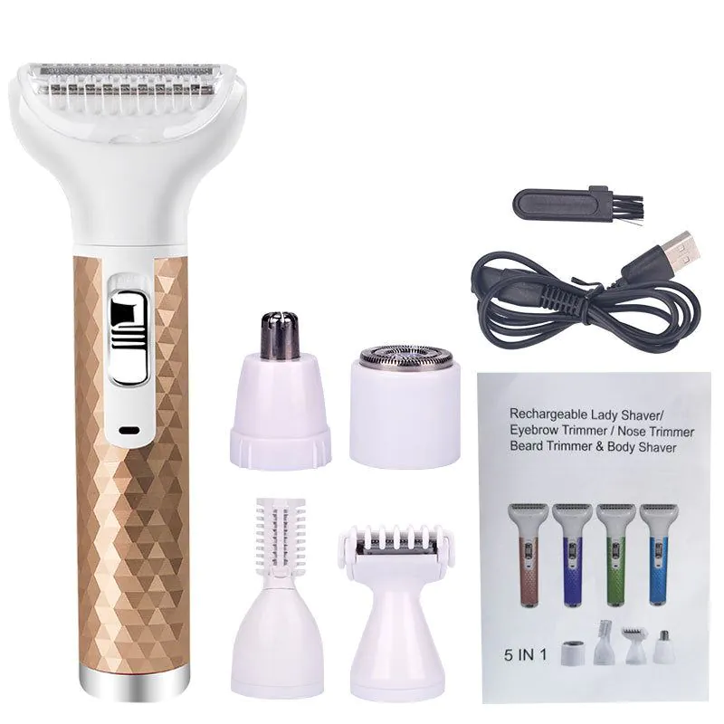 image-Electric Multi-Function Shaver for Women - USB Green