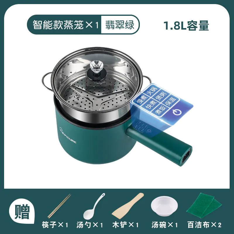 image-Guangxing 110V Electric Hot Pot - White, 1.8L, Multi-Functional