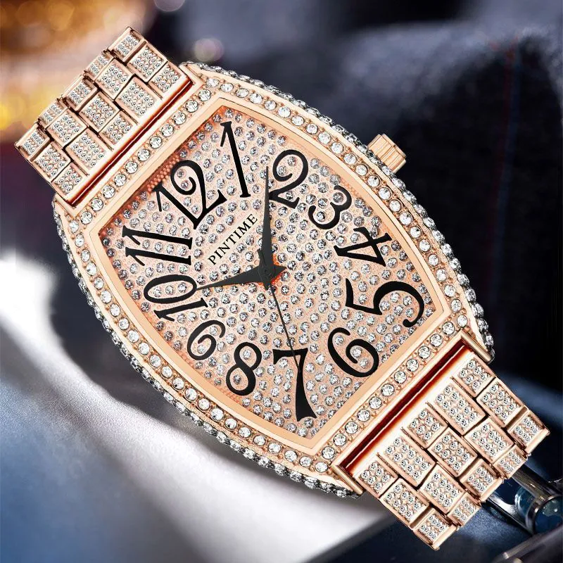 image-Pintime Men's Diamond Watch - Silver 50mm Sports Quartz