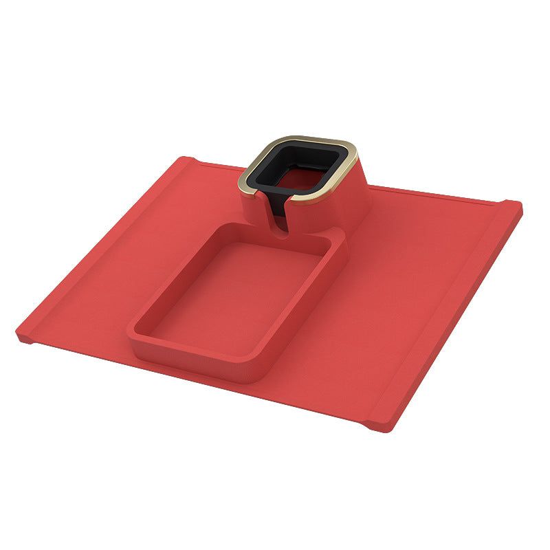 image-Silicone Sofa Cup Holder Coaster with Bracket