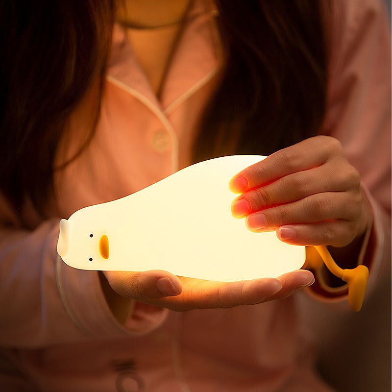image-Duck Silicone Night Light - Rechargeable Touch Lamp
