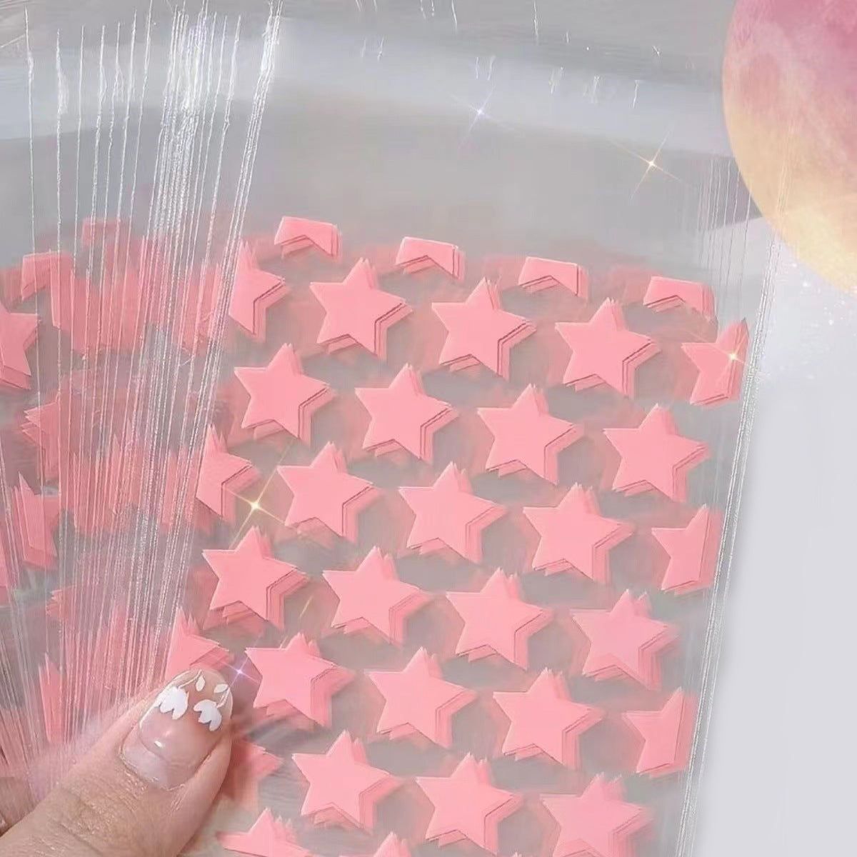 image-OPP Self-Sealing Bags - Star Pattern Transparent