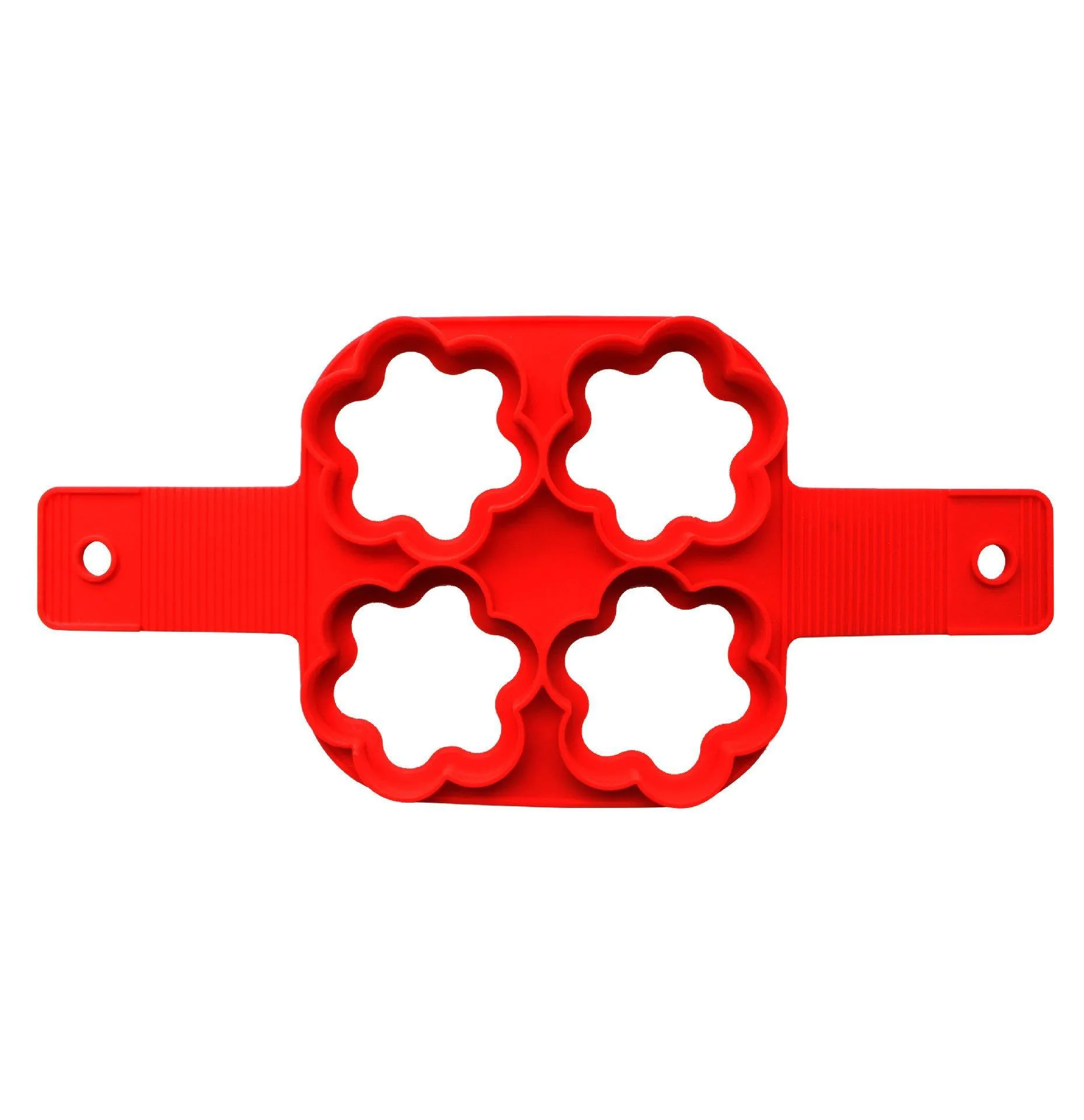 image-Silicone Omelette Maker - Multi-Functional 7-Hole Heart Shape Pancake Maker