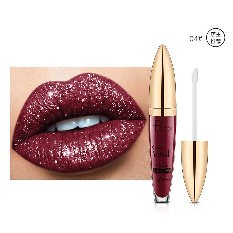 image-Pudaier Pearlescent Lip Gloss - Matte Waterproof 19#