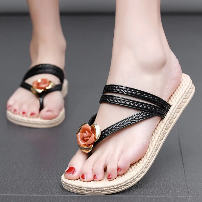 image-Flip-flops Women Herringbone Pink Size 40