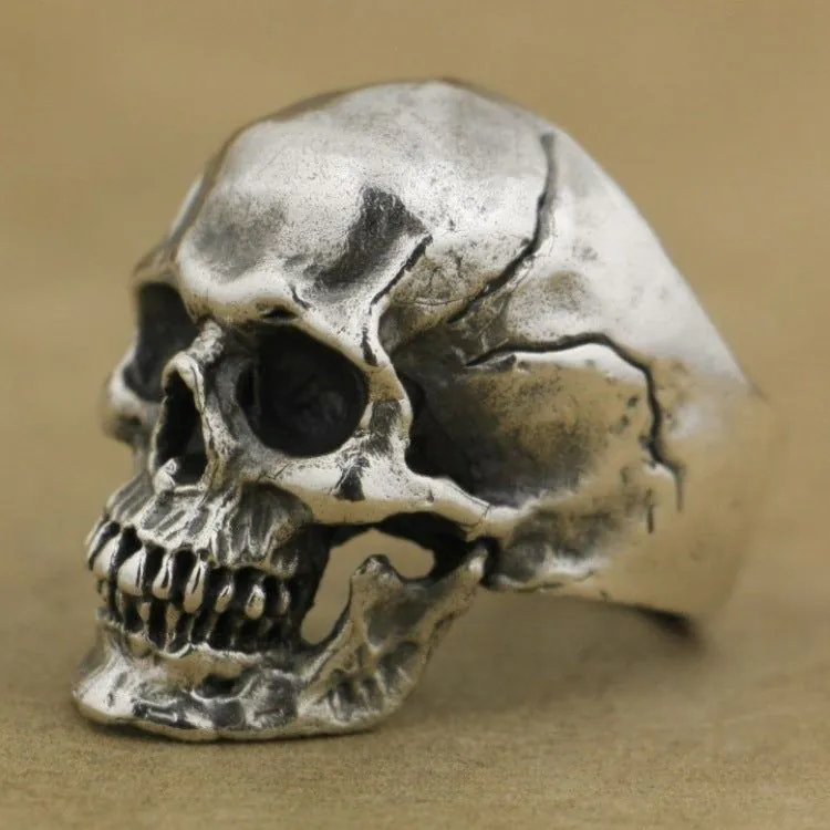 image-Skull Ring Men's Retro Rock Ruby Alloy Size 7