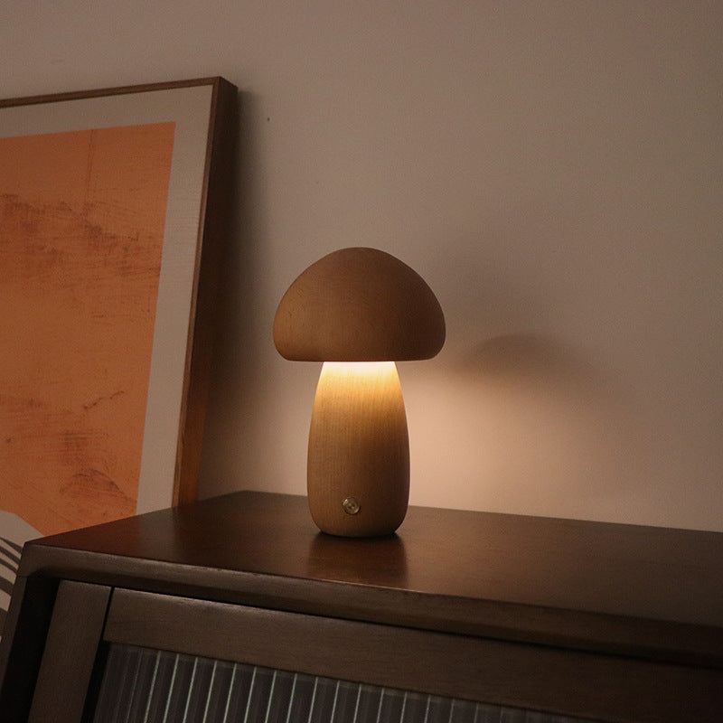 image-Mushroom LED Night Light - Warm Touch Bedside Lamp